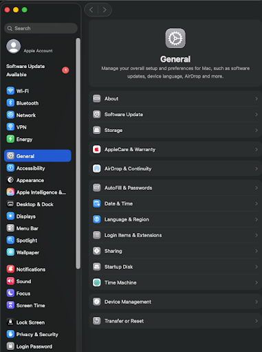 macOS Setting