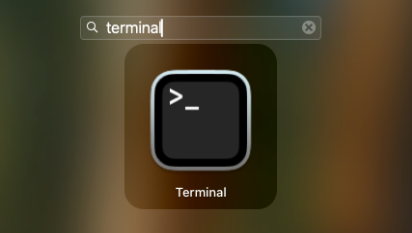 Open terminal