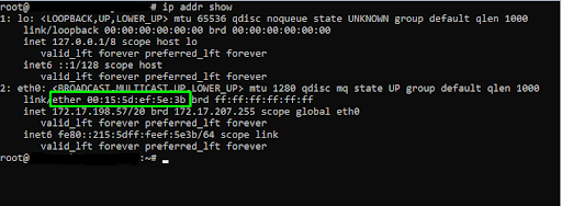 Get your MAC address