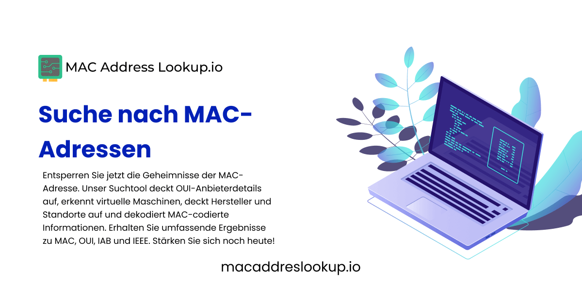MAC Adresse Finden und Herstellerdetails